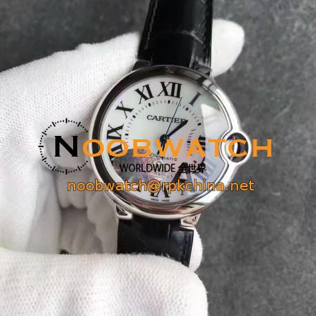 Replica Ballon Bleu De Cartier W69017Z4 36MM V6 Stainless Steel White Dial Swiss 2824-2