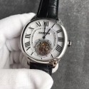 Replica Drive de Cartier Tourbillon W4100013 TF Stainless Steel White Dial Swiss 9452MC