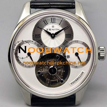 Replica Zenith EP Calender Tourbillon SS/LE White Swiss Tourbillon