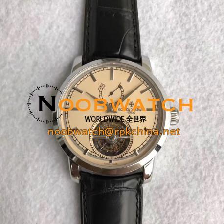 ReplicaVacheron Constantin Patrimony Traditionnelle 14-Day Tourbillon 89600 TF Stainless Steel Beige Dial Swiss 2260