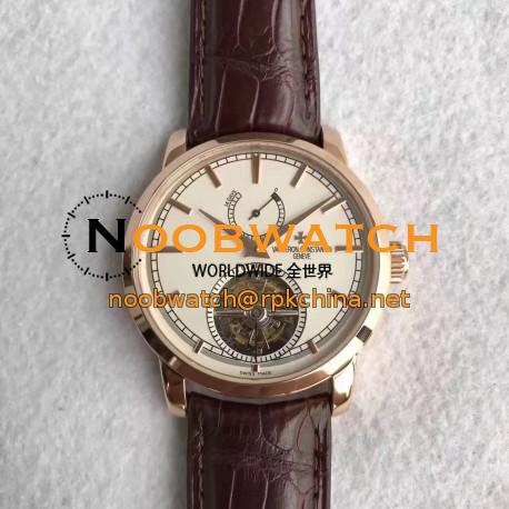 ReplicaVacheron Constantin Patrimony Traditionnelle 14-Day Tourbillon 89000 TF Rose Gold White Dial Swiss 2260