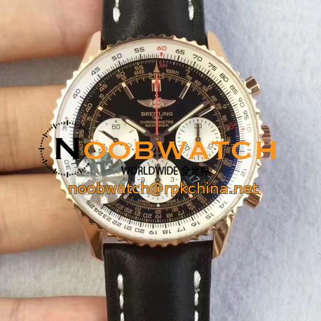 Replica Breitling Navitimer 01 RB012012.BA49.435X.R20BA.1 JF Rose Gold Black Dial SWISS 7750