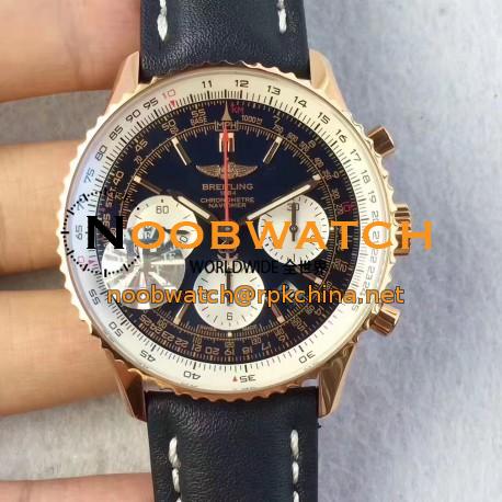 Replica Breitling Navitimer 01 RB012012.BA49.435X.R20BA.1 JF Rose Gold Blue Dial SWISS 7750