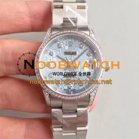 Replica Rolex Datejust 31 178159 31MM JF Stainless Steel & Diamonds Blue Dial Swiss 2836-2