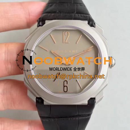 Replica Bvlgari Octo Finissimo 102711 JL Titanium Grey Dial Swiss 2824-2