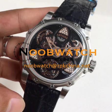 Replica Antoine Preziuso Tourbillon of Tourbillons LE Stainless Steel Black Skeleton Dial Swiss Caliber AFP-TTR-3X