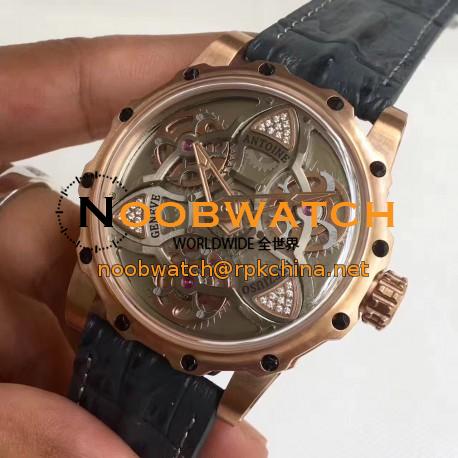 Replica Antoine Preziuso Tourbillon of Tourbillons LE Rose Gold Silver Skeleton Dial Swiss Caliber AFP-TTR-3X