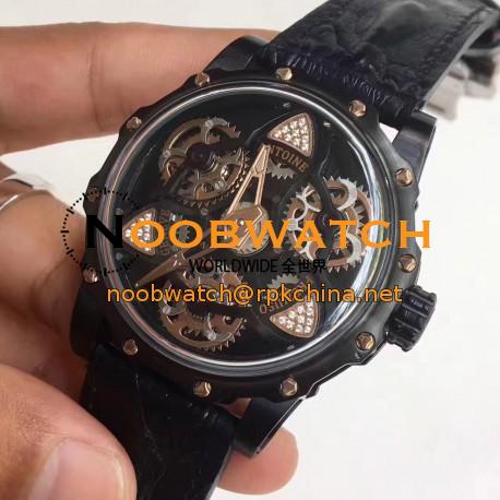 Replica Antoine Preziuso Tourbillon of Tourbillons LE PVD Black Skeleton Dial Swiss Caliber AFP-TTR-3X