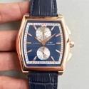 Replica IWC Da Vinci Chronograph IW376402 ZF Rose Gold Blue Dial Swiss 89361