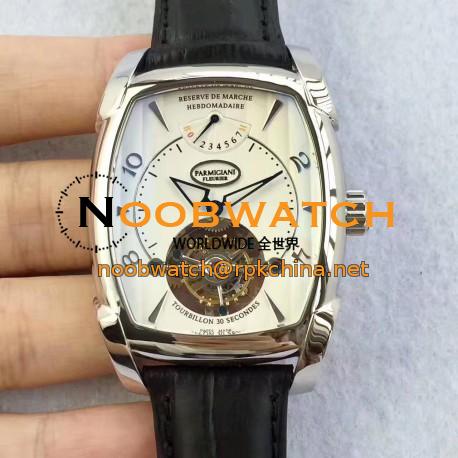 Replica Parmigiani Fleurier Kalpa Grande Tourbillon BM Stainless Steel White Dial Swiss Tourbillon