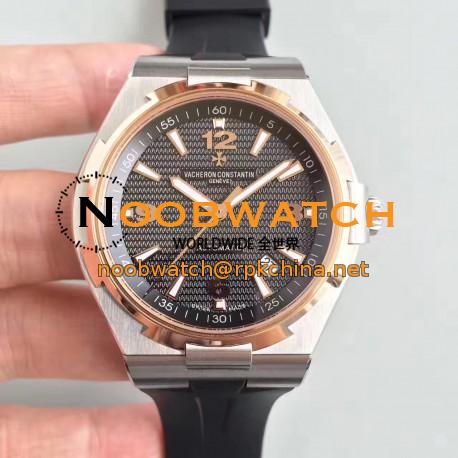 Replica Vacheron Constantin Overseas 47040 JJ Stainless & Rose Gold Steel Black Dial Swiss 2824-2