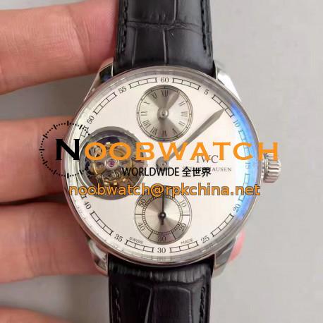 Replica IWC Portugieser Regulator Tourbillon IW544603 N Stainless Steel White Dial Swiss Caliber 65192