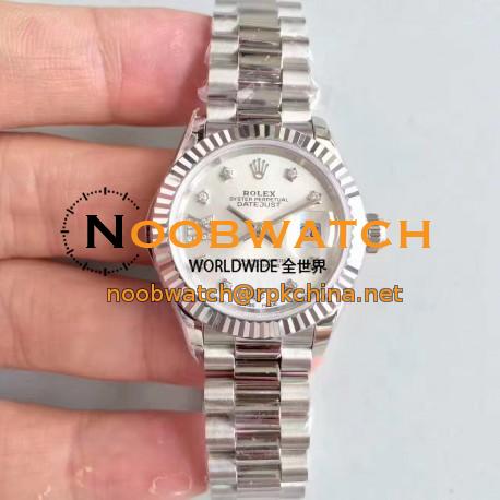 Replica Rolex Lady Datejust 28 279166 28MM N Stainless Steel Silver Dial Swiss 2236