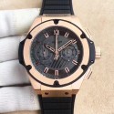 Replica Hublot Big Bang King Power Foudroyante Gold 715.PX.1128.RX HBB V6 Rose Gold Black Dial Swiss 7750