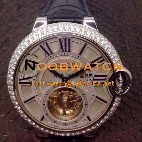 Replica Cartier Ballon Bleu Tourbillon Stainless Steel Silver Dial Swiss Tourbillon